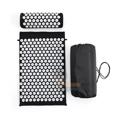 (SG Seller) ★ Acupressure Lying Mat and Pillow Set ★ Massage Acupuncture Yoga Spike Cushion Body Neck Acupoints Wellness