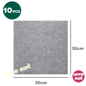 [SG Ready Stock]10pcs Self-adhesive Carpet Floor Tile Mat Non-slip Pet Dog Cat Spliced Rug Waterproof Children Rug