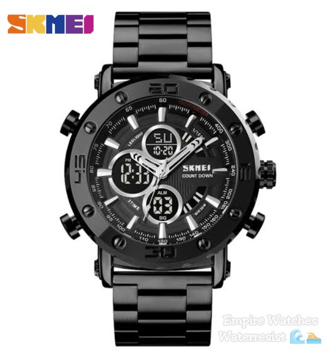 Empirewatches Jam Tangan Skmei 1636 Pria Analog Digital Rantai