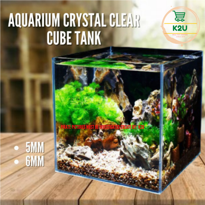 AQUARIUM Fish Tank Crystal Clear Tank Cube Tank 5mm / 6mm Thickness ...