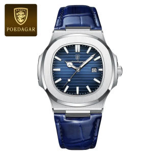 Đồng hồ Nam Dây Da Chính Hãng POEDAGAR T614 Chống Nước Viền Kim Loại Chống Gỉ Watch