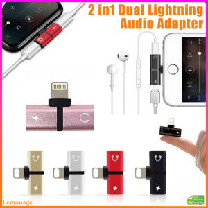 Buy 5 Get 1 Free 2 In 1 Dual Light Adapter Audio+Charging Charger Adapter Music/Charging/Voice Call Compatible For iPhone/iPad