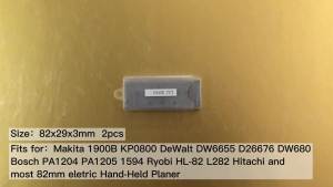 3-1/4 Carbide Tipped Planer Blades 82mm compatible Replacement for Makita 1900B KP0800 DeWalt DW6655 D26676 DW680 PA1204 PA1205 1594 Ryobi HL-82 L282 Hitachi and most Hand-Held Planer