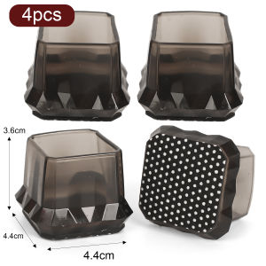 【Snuggery】4PCS Silicone Table and Chair Leg Covers Universal Furniture Floor Protection Foot Mats Non-Slip Silent Geometric Shape Foot Covers