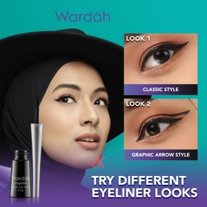 Wardah Eyexpert Staylast Liquid Eyeliner - Eyeliner Cair dengan Warna Intense dan Waterproof