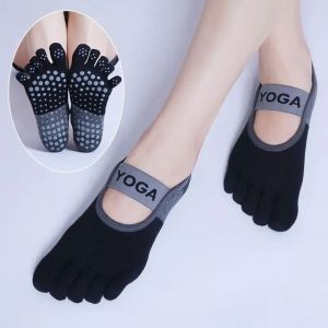 SGFDD Low-ankle Ladies Yoga Socks Boat Sock with Elastic Band Five Finger Socks Sweat-absorbing Cotton Five Toes Sports Socks Fitness