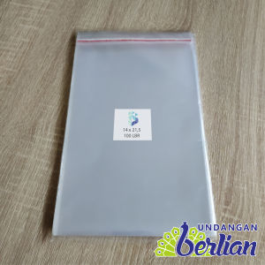 Plastik OPP 14X215 cm (Undangan Pernikahan OL BC 01OL BC 02OL KT 01 dan OL KT 02) ISI 100 lembar