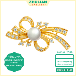 [BH5008] Brooch Zhulian RIBEN Gold Plated Pin Tudung Zhulian Pin Zhulian original