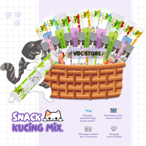 Paketan Snack Kucing Mix 1kg dan 500gr  Creamy Treat Wet Food Cemilan Kucing/ Cat Strip Makanan Kucing Basah/ Snack Kucing Snack Hewan Peliharaan