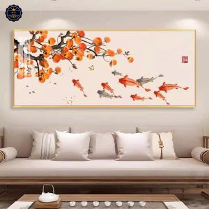 Tranh Hồng Quả Viên Mãn Tranh Canvas Tranh Tráng Gương Tranh Phòng Khách