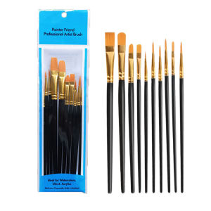 Oil Paint Brush Art Painting Brushes Watercolor Painting Oil Painting Wooden Brush Set(12pcs)