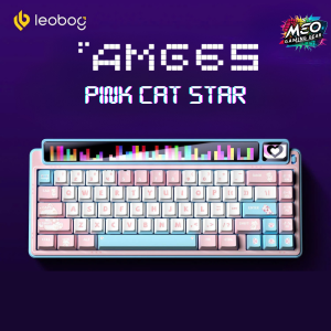 Bàn Phím Cơ Không Dây Leobog AMG65 - 3 Mode - Màn Hình Kép - Pin 8000mah - LED RGB