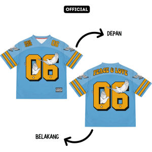 KHF | Jersey Vintage Number 06 Wanita Laki-Laki Cewek Futsal Bahan Dryfit Brazil Milano Full Printing Oversize Casual Rugby Retro Streetwear Hockey Retro NFL Bola Olahraga Boxyfit Pakaian