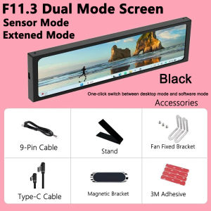 LXSRN F113 11.3 Inch IPS Long Strip Monitor PC Case Monitoring Screen Sensor And Secondary Screen