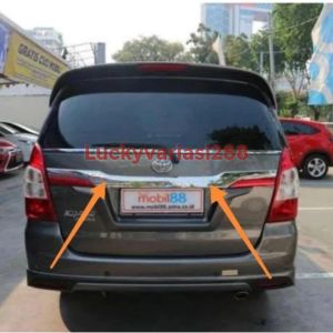 Trunklid trunk lid tranklid tranglid list bagasi Innova 2008 2009 2010 2011 2012 2013 2014 2015 + reflektor model copot Chrome & Black Chrome