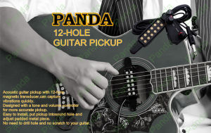 PANDA Pickup Gitar Akustik 12 Hole dengan Tone Volume Control