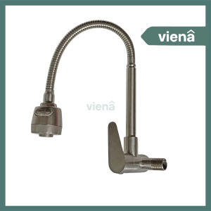 [ VIENA ] Kran Angsa Fleksibel Keran Cuci Piring Keran Sink Kran Dapur Dinding Stainless Steel KSTF-151