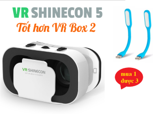 Kính xem phim 3D trên điện thoại shinecon 5.0 tặng 2 đèn led