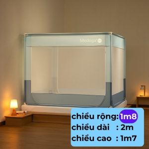 [PRO CAO CẤP] Mùng Chống Ngã Medoga - Khung Vuông  Chống Muỗi  Chắn Giường  Chống Ngã Giường  Không Khoan Tường