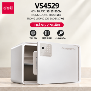 Két Sắt Mở Cửa Tự Động Deli VS4529 Két Sắt Vân Tay Nhiều Màu Chống Cháy An Toàn Cho Gia Đình