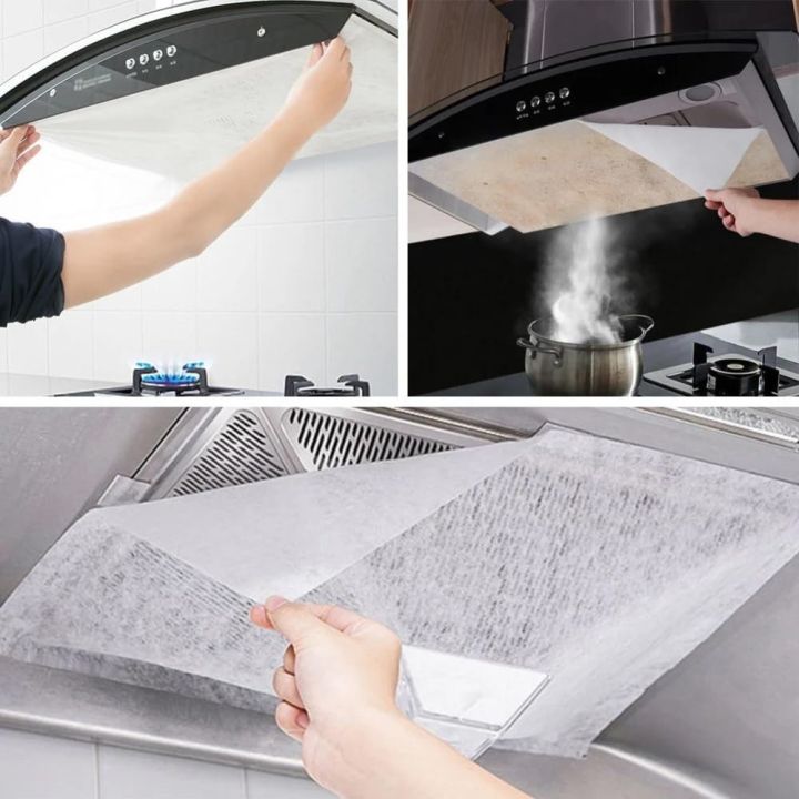 QIEQ MALL Non-woven Oil Filter Paper 5/10M Heavy-Duty Range Hood ...