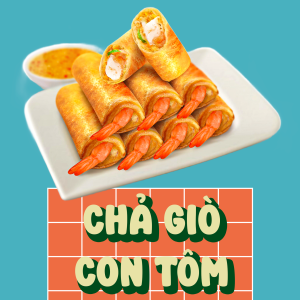CHẢ GIÒ CON TÔM (1 gói/ 450g - 30 cái )