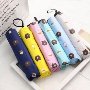 Ô tự động hình gấu Brown dễ thương dù gấp gọn2 lớp chống tia UV