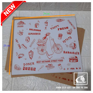 Giấy gói bánh mì tam giác giấy gói hamburger 1KG (giá 210đ/tờ) giấy gói bánh mì và các loại bánh giá rẻ