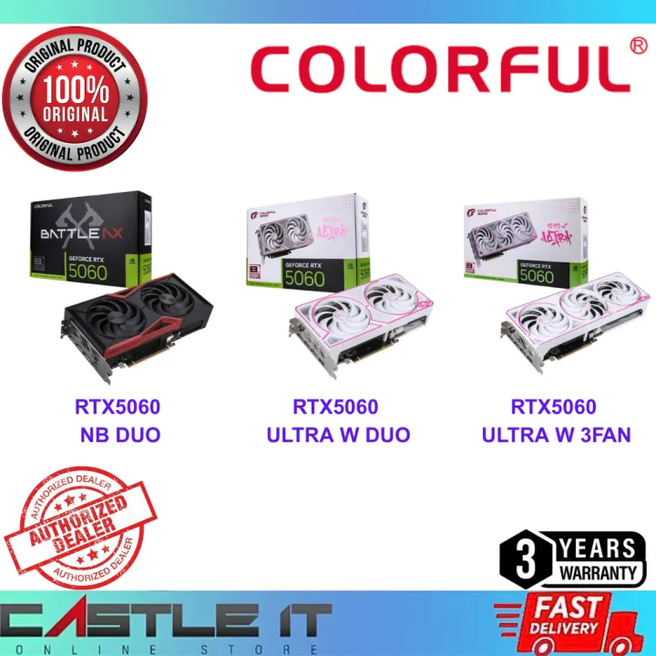Colorful GeForce RTX 5060 8GB GDDR7 Gaming Graphics Card NB DUO Gaming DUO iGame Ultra