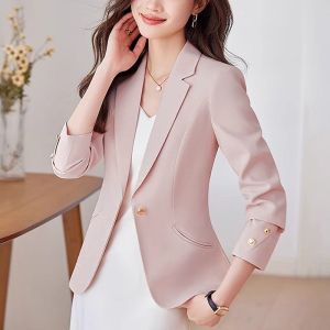 Asymmetrical Pocket Design Blazer for Women 2025 Spring and Autumn New Stylish Elegant Slim Waist Slimming High Feel Womens Long Sleeve Blazer with Lining