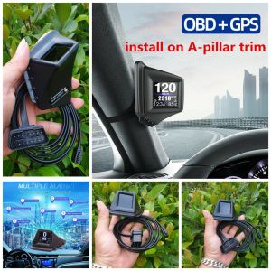 (Loại tốt) Thiết bị hiển thị tốc độ HUD OBD2 + GPS báo km xóa mã lỗi xe hơi kiểm soát cảnh báo tổng thể xe bản đặc biệt đồ chơi phụ kiện xe hơi