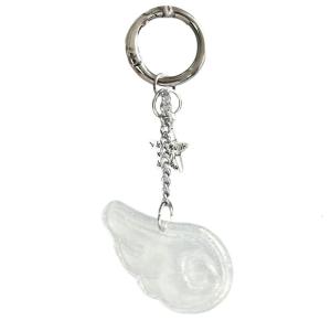 Lãng mạn thiên thần Keychain phụ kiện có tính năng ngôi sao bóng & cánh lông vũ lý tưởng sinh nhật hiện tại cho người bạn tốt nhất