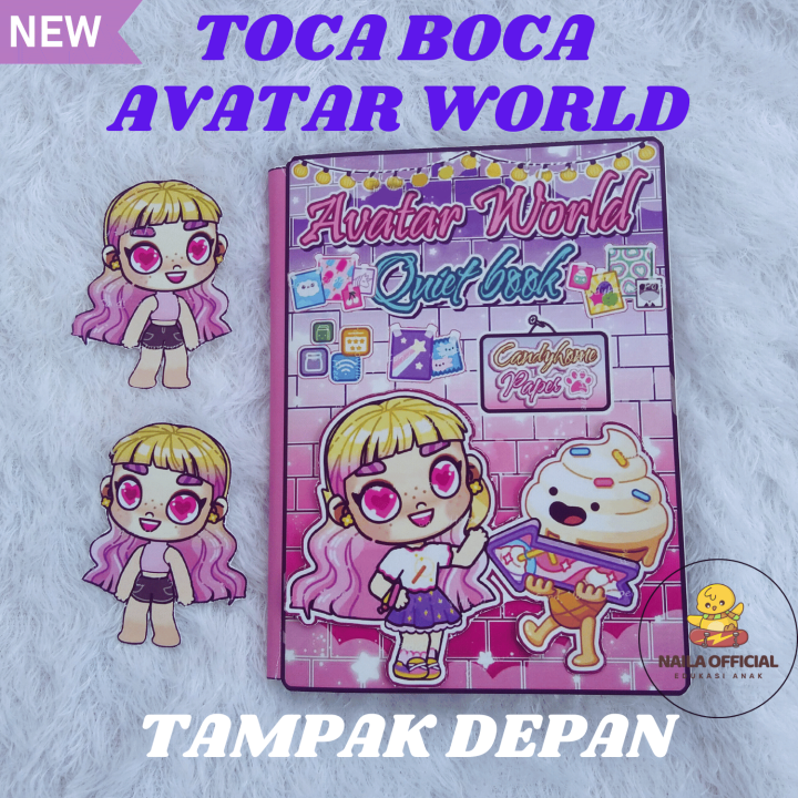 Paper Doll Toca Boca Avatar World Quite Busy Book Mainan Edukasi Anak