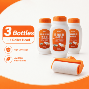 Wall Repair Paint Interior Wall Renovation Paint Roller Bottle Wall Touch Up Paint for Home DIY Wall Repair Cover Cracks Stains Marks Peeling Paint Surface Repair Water Based Wall Coating Roller Painting Tool