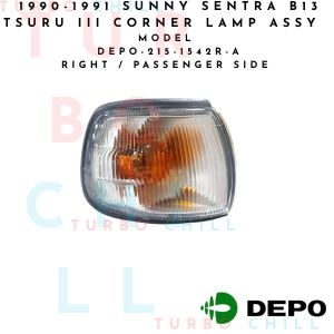 1990-1991 SUNNY SENTRA B13 TSURU III CORNER LAMP ASSY DEPO-215-1542R-A RIGHT / PASSENGER SIDE
