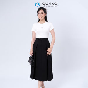 Chân váy nữ dáng midi xếp ly thời trang GUMAC YVF10073