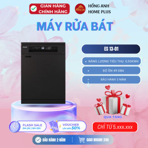 Máy rửa bát độc lập Dmestik ES 13-01 dung tích 13 bộ châu Âu sấy khí nóng UV tiết kiệm điện A++