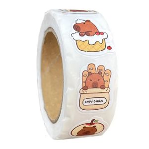MODERNLUX 500pcs Waterproof Capybara Stickers PVC Motivational Sealing Sticker Fashion Stationery Label Scrapbooks