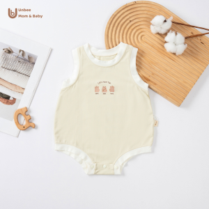 Bodysuit cho bé trai bé gái Unbee chất liệu Cotton Modal mềm mịn - Bodychip ba lỗ cho bé 3-12M