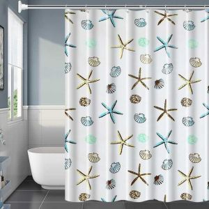 Sinnsekai Shower Curtain Makapal Waterproof Bathroom Curtain Waterproof set hook assorted