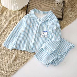 Utopia ชุดเด็กนอน หนา ชุดนอนเด็กหญิง ลายการ์ตูน Pajamas for girls แขนยาวขายาว กระดุมหน้า เซ็ท 2 ชิ้น ในฤดูใบไม้ร่วงและฤดูหนาว อุ่นนุ่มสบาย ชุดกันหนาวเด็ก