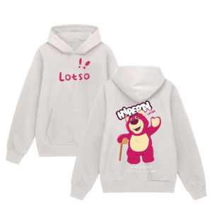 ASLANE Sweater Hoodie Lotso White Jumper Pullover Cutton Fleece Pria dan Wanita S-XXXL