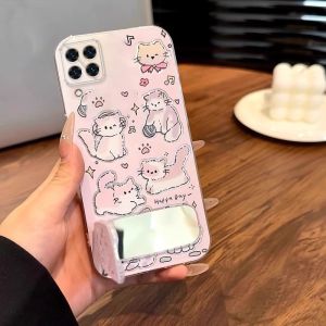 เคสสำหรับศัพท์ Huawei nova 7i nova7 i เคสศัพท์แบบนุ่ม ซิลิโคนป้องกันกันกระแทก ปกใส ดีไซน์ใหม่สวยงาม การ์ตูนแมวพร้อมที่วาง TKYYMZJ01
