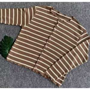Cardigan Wanita Crop Salur Wanita // Cardigan Salur Crop // Cardigan Cewe Salur // Cardigan Salur // Atasan Wanita // Baju Wanita