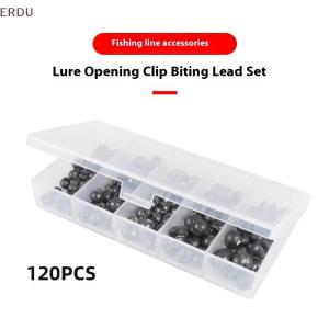 💖【Special price】💖ERDU 100 120Pcs Fishing Weights Kit Premium Split Sinkers With 5 Versatile Sizes Round Removable Design Perfect For Freshwater