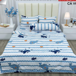 🏵️Chăn hè trần bông 3 lớp cotton poly - kt 1m7x2m siêu gọn nhẹ thấm hút mồ hôi tốt - 🏵️ [Gấu Kẻ Vuông]  Thỏ Cute..