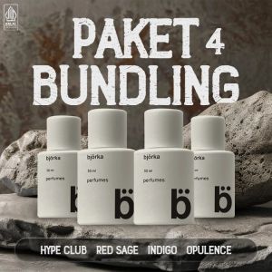Paket 4 botol Parfum Bjorka (HYPE CLUB - INDIGO - OPULENCE - RED SAGE) Perfume Parfume