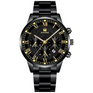 Lexier Jam Tangan Pria Kasual Bisnis New Model Shaarms Premium Original Tahan Air Stainless Steel Kalender Aktif Kaca Tebal Tahan Gores Luminous Bercahaya Desain Aksesoris Arloji Mekanis Mens Watches Formal Cowok Keren Trend Kekinian COD -J33
