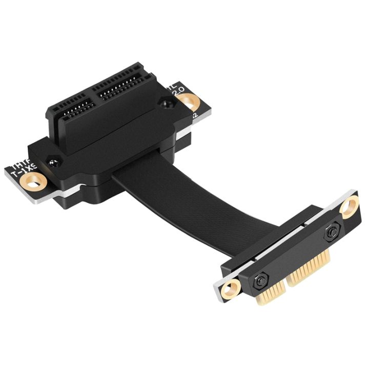 PCIE X1 Riser Cable Dual 90 Degree Right Angle PCIe 3.0 X1 to X1 ...