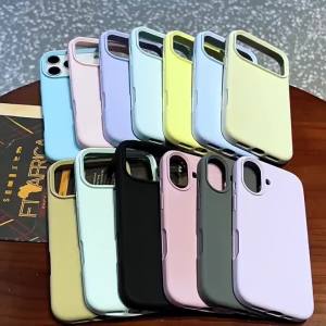 Applicable iPhone17promax Liquid Silicone Phone Case Simple Large Hole 16 Solid Color Skin Feel Case